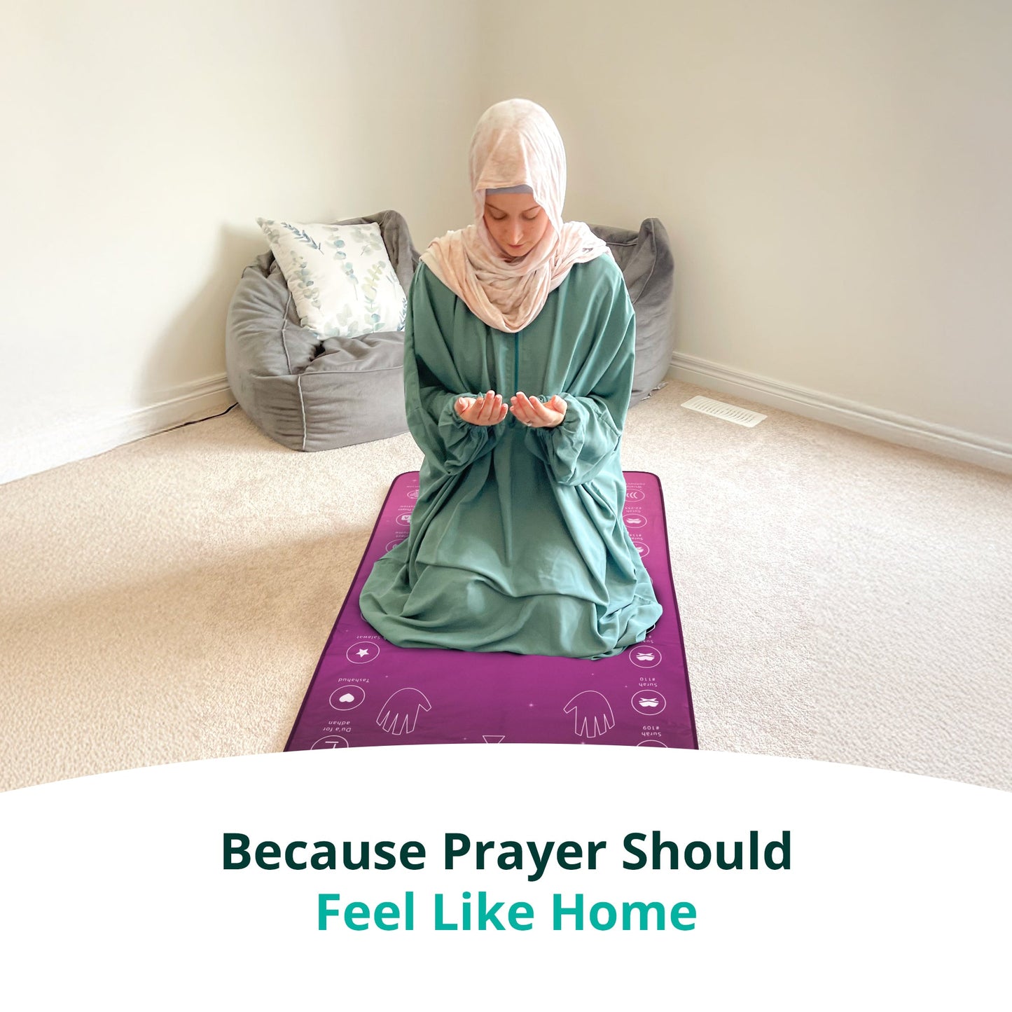 Smart Interactive Adult/Revert Prayer Mat | Rahma Version | 8years+ | A beautiful Ramadan and Eid gift for loved ones