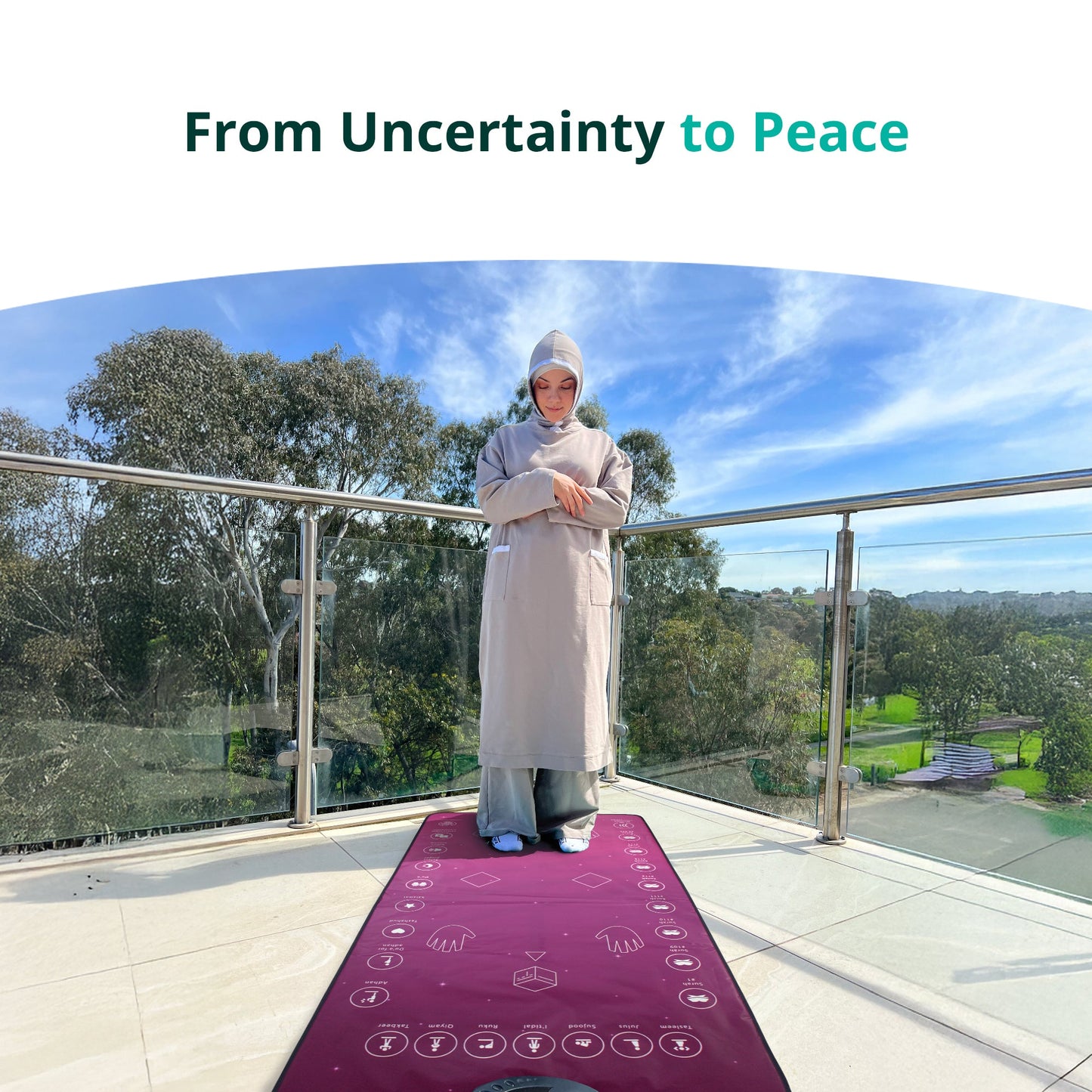 Smart Interactive Adult/Revert Prayer Mat | Rahma Version | 8years+ | A beautiful Ramadan and Eid gift for loved ones