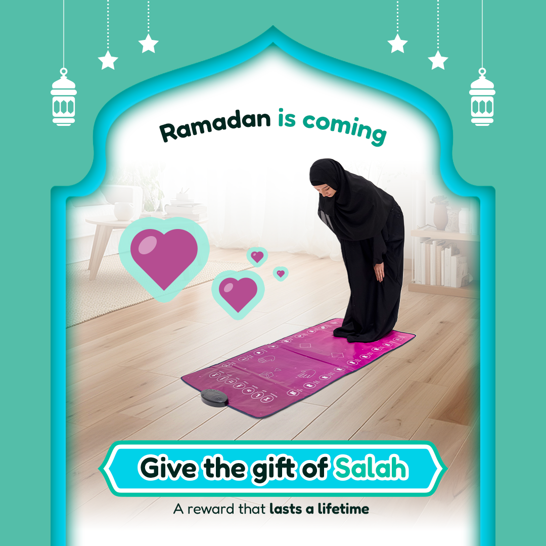 Smart Interactive Adult/Revert Prayer Mat | Rahma Version | 8years+ | A beautiful Ramadan and Eid gift for loved ones