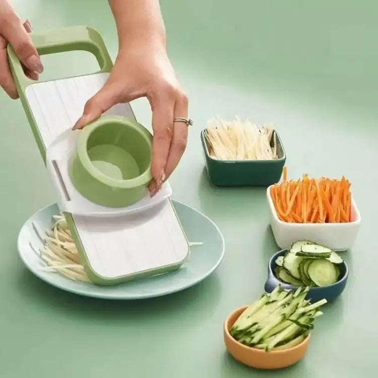5 in 1 Stainless Steel Vegetable Cutter | Multi-Blade Slicer, Dicer & Chopper ❤️