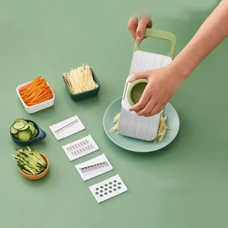 5 in 1 Stainless Steel Vegetable Cutter | Multi-Blade Slicer, Dicer & Chopper ❤️